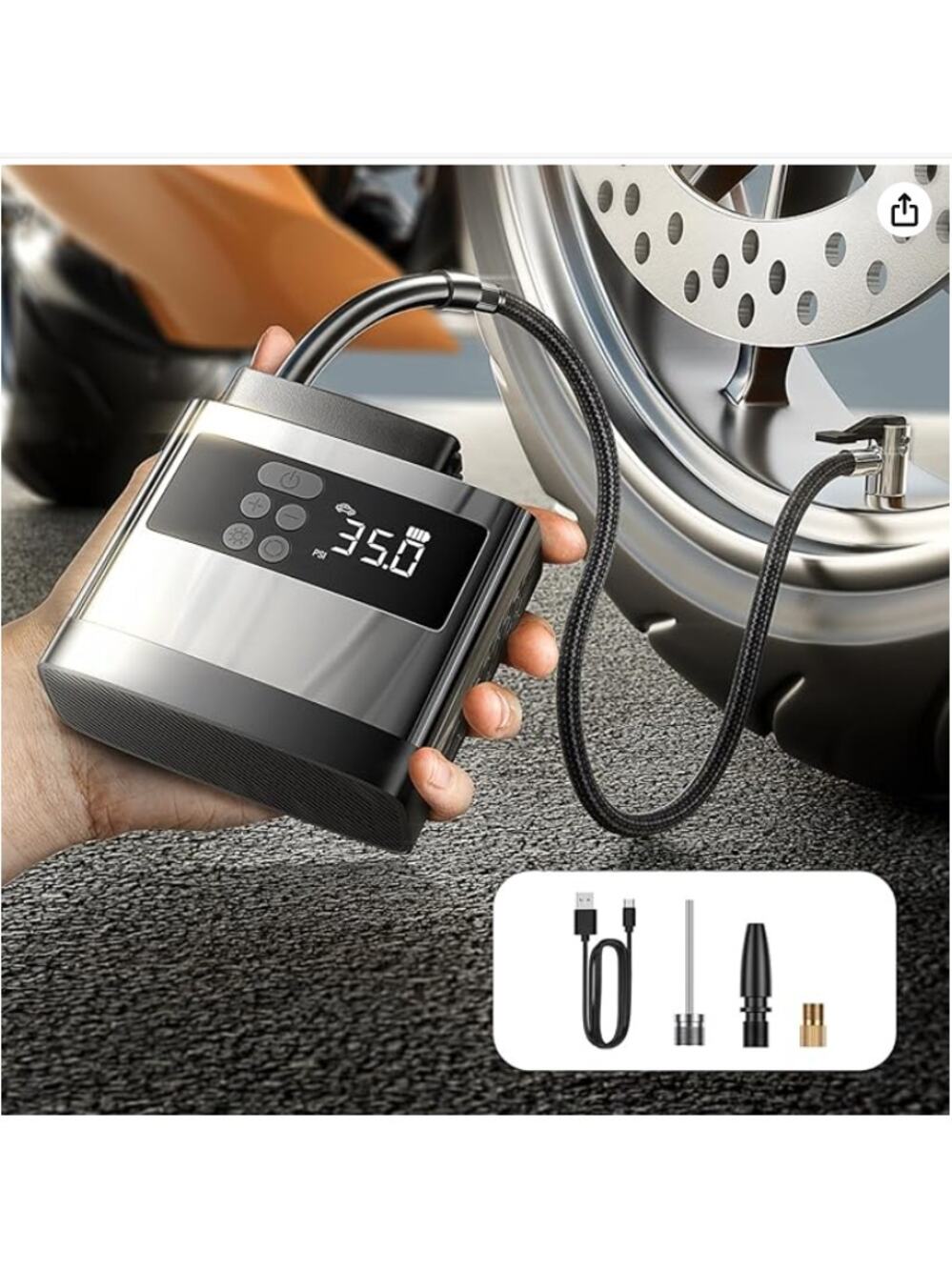 Tire Inflator Cordless 150PSI with 6000mAh Battery
